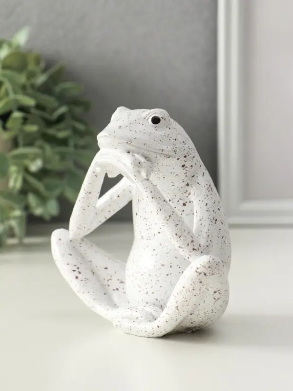 Сувенир полистоун Сувенир полистоун "Белая лягушка" 6х13,5х11,5 см