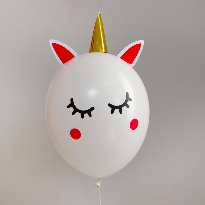 Воздушный шар латексный 18" &laquo;Единорог&raquo;, с наклейками
