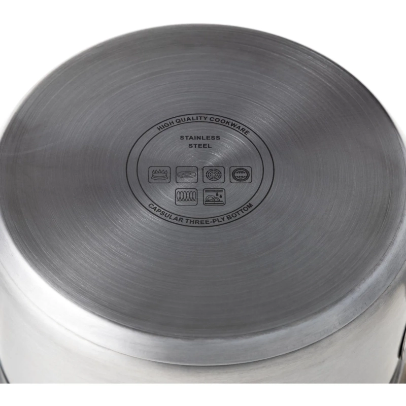 Сотейник 2,8л, нержавеющая сталь, тройное дно, d=195, h=113, индукция