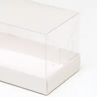 Коробка с прозрачной крышкой &laquo;под рулет&raquo; 30&times;12&times;12 см Кондитерская упаковка