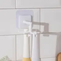 Держатель - крючок для кухонных принадлежностей Доляна Hold, пластик, белый