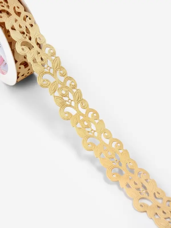 Лента фигурная &laquo;Вьюнчик&raquo;, 25 мм, 9&plusmn;0.5 м, бежевая