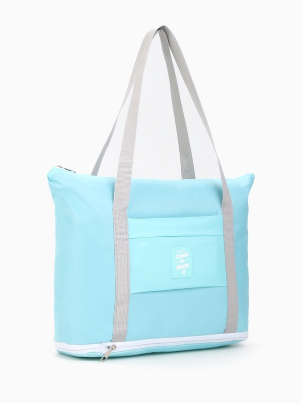 Сумка дорожная на молнии, голубая Сумка дорожная на молнии, голубая