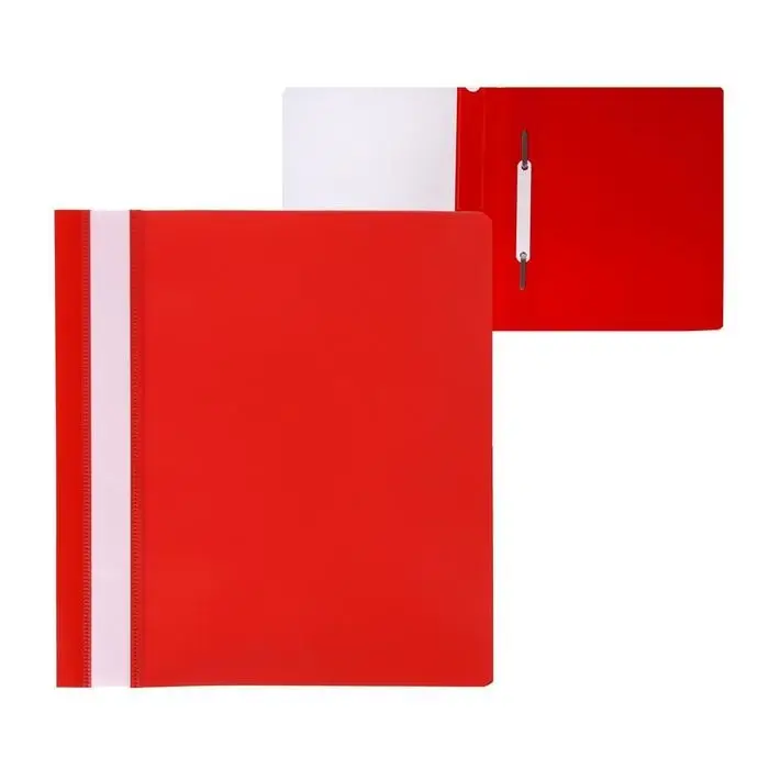 Папка-скоросшиватель Calligrata, А5, 180 мкм, красная, прозрачный верх Папка-скоросшиватель Calligrata, А5, 180 мкм, красная, прозрачный верх