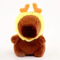 Мягкая игрушка &laquo;Капибара&raquo; в шапочке оленя, 13 см