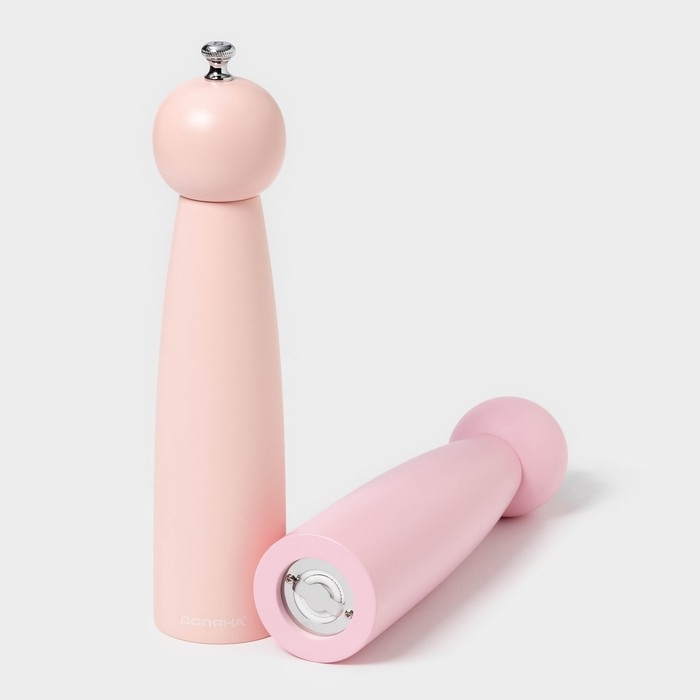 Набор мельниц для специй  Набор мельниц для специй "Облако" 2 шт. 27 см, цвет розовый