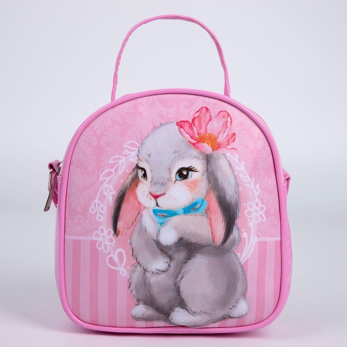 Сумка детская для девочки "Зайка", 16х17см, искусственная кожа