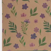 Бумага упаковочная крафт &laquo;Сиреневые цветы&raquo;, 50&times;70 см
