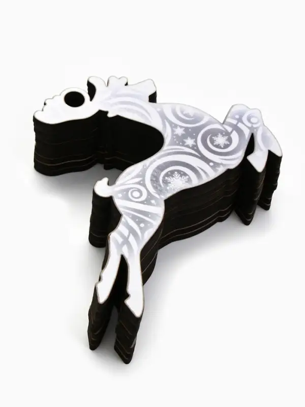 Ёлочная игрушка деревянная &laquo;Новый год: олень&raquo;, набор 10 шт.