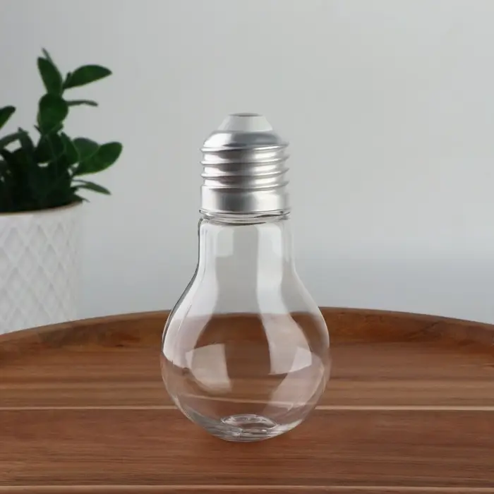 Бутылочка для хранения «Лампочка», 80 мл, цвет серебряный, прозрачный
