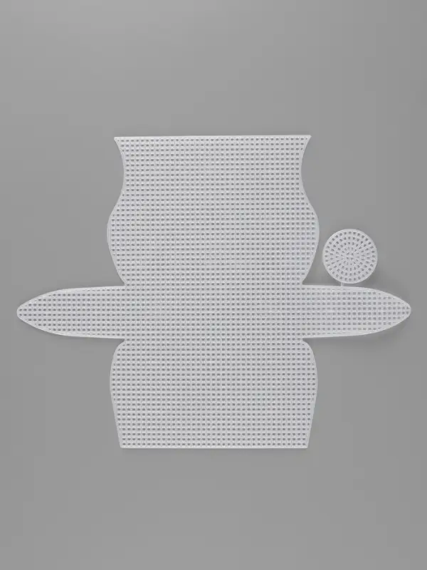 Канва-основа для вышивания сумки, пластиковая, 23&times;29 см, 1.5&times;1.5 мм, белая