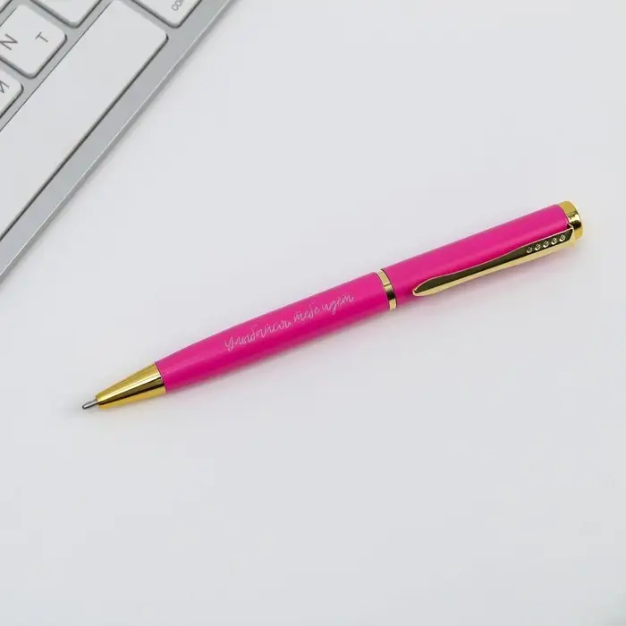 Ручка шариковая, синяя паста, 1.0 мм, металл &laquo;8 марта&raquo;