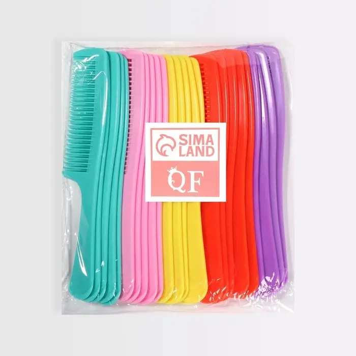 Расчёска, 21×4.5 (±1) см, фасовка 25 шт., МИКС Расчёска, 21×4.5 (±1) см, фасовка 25 шт., МИКС