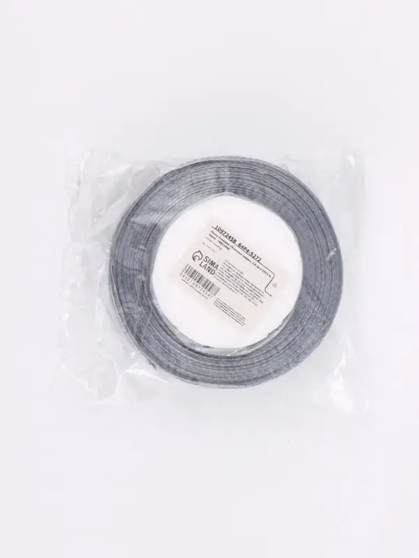 Лента атласная &laquo;Ёлочные шары&raquo;, 2.5 см &times; 23&plusmn;1 м, серая
