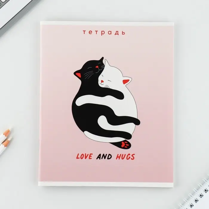 Тетрадь в клетку, 48 л., А5, на скрепке, блок №2 «Нежность» МИКС