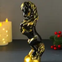 Свеча новогодняя "Конь на дыбах" чёрный 9х6,2х25,5 см