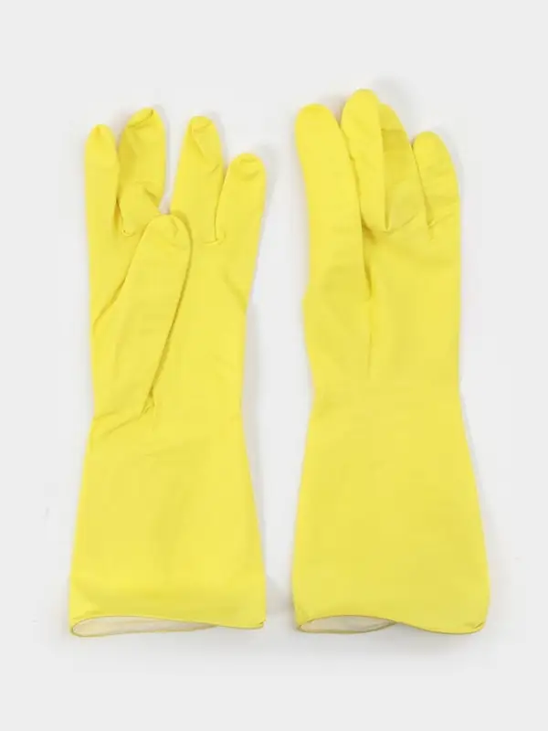 Перчатки хозяйственные Доляна, размер S, ХБ напыление, латексные, жёлтые