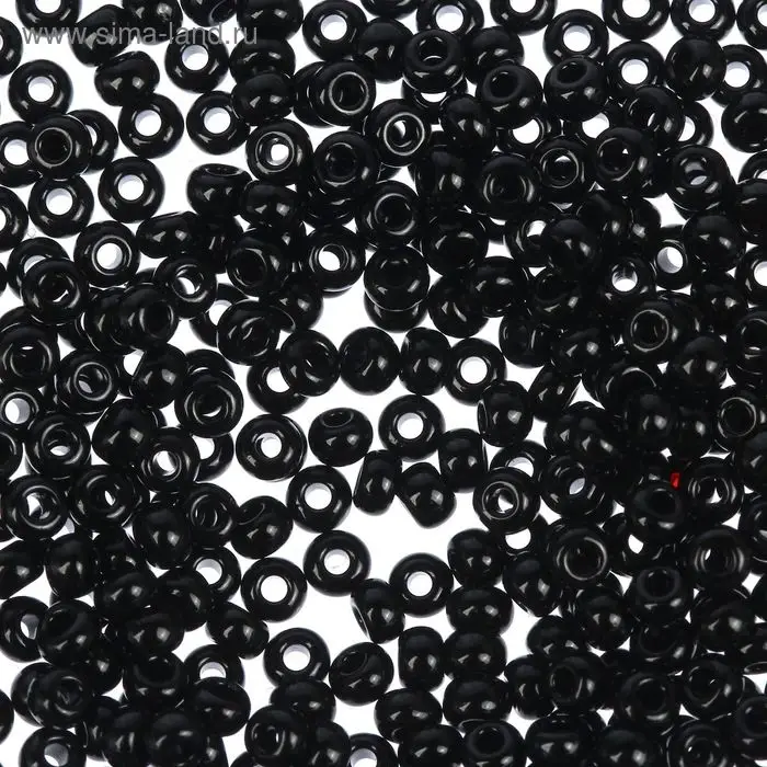 Бисер Чехия  Бисер Чехия "GAMMA" круглый "2"  10/0   5гр  (В098 черный)