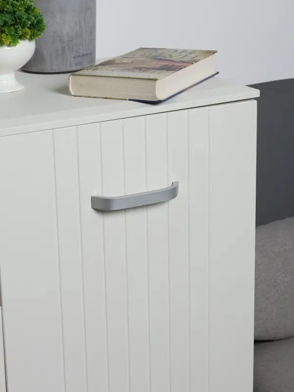 Ручка-скоба мебельная ТУНДРА РС109, м/о 128 мм, цвет матовый хром