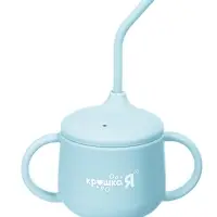 Посуда детская силиконовая, 7 предметов, голубой, Крошка Я