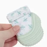 Прорезыватель на ручку для зубов &laquo;Кактусы&raquo;, светло-зеленый