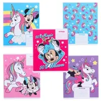 Тетрадь в клетку 12 листов, 5 видов МИКС, обложка мелованный картон, «Минни Маус и единорог» Тетрадь в клетку 12 листов, 5 видов МИКС, обложка мелованный картон, «Минни Маус и единорог»