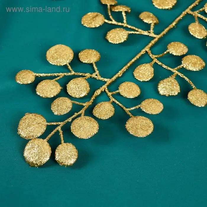 Декор блеск &laquo;Веточка с кружками&raquo;, 16&times;27 см, МИКС