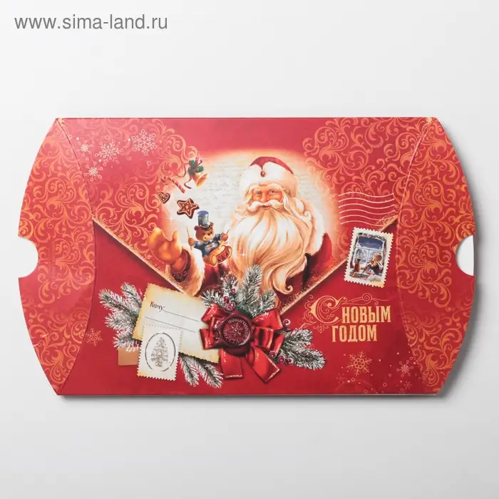 Коробка новогодняя складная фигурная «Почта», 19 х 14 х 4 см, Новый год Коробка новогодняя складная фигурная «Почта», 19 х 14 х 4 см, Новый год