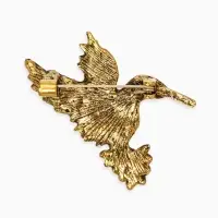 Брошь "Калибри", цветная в чернёном золоте Брошь "Калибри", цветная в чернёном золоте