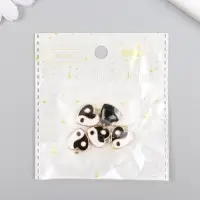 Металлический элемент, декоративная подвеска &laquo;Арт Узор. Сердце инь-ян&raquo;, эмаль, золото, 0.3&times;1.4&times;1.6 см