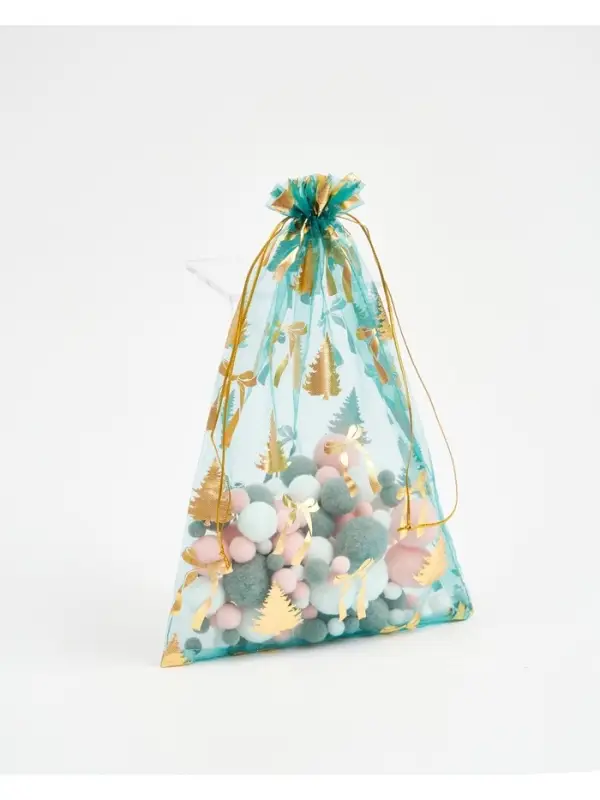 Мешочек подарочный органза «Новогоднее настроение», 20 × 30 см Мешочек подарочный органза «Новогоднее настроение», 20 × 30 см