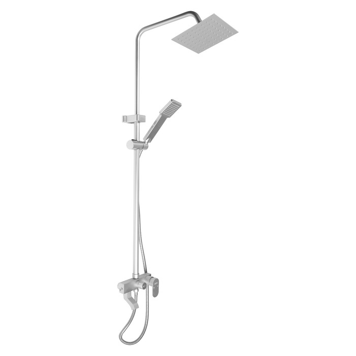 Душевая система ZEIN Z3868, смеситель, тропическая и ручная лейка, алюминий, матовая Душевая система ZEIN Z3868, смеситель, тропическая и ручная лейка, алюминий, матовая