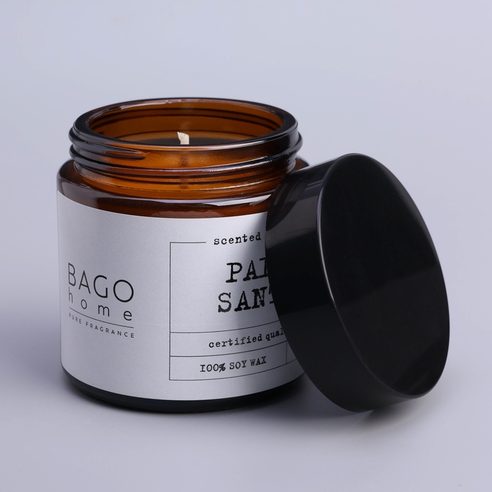 Свеча ароматическая в банке  Свеча ароматическая в банке "Пало санто", совый воск, 88 г