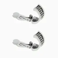 Клипсы для ушей QF &laquo;Грейс&raquo;, шарики, цвет чернёное серебро