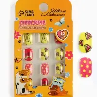 Детские накладные ногти &laquo;Зайчик&raquo;, 12 шт.