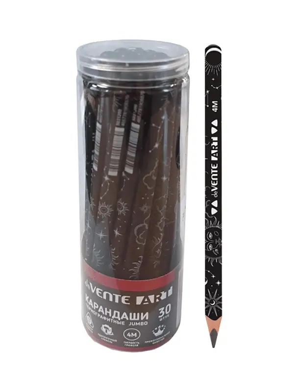 Карандаш чернографитный deVENTE. Jumbo ART 4 М, d=10 мм, 3.5 мм, трёхгранный Карандаш чернографитный deVENTE. Jumbo ART 4 М, d=10 мм, 3.5 мм, трёхгранный