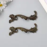 Ручка для шкатулки металл "Старинная" бронза набор 2 шт 8,5х2,6 см Ручка для шкатулки металл "Старинная" бронза набор 2 шт 8,5х2,6 см