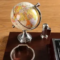 Набор настольный 7 в 1, (карандашница с часами, визитница, глобус, подставка, калька, подставка для мелочей)