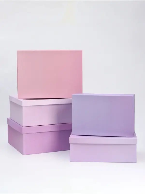 Набор прямоугольных коробок 15 в 1 &laquo;Лаванда&raquo; 47.5&times;36&times;17.5 - 13&times;8&times;4.5 см