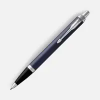Ручка шариковая Parker IM Core Matte Blue CT, темно-синяя с черным
