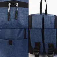 Рюкзак молодёжный на молнии, водонепроницаемый, с карманами, размер 22&times;12&times;35 см, синий