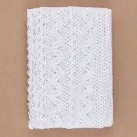 Кружево вязаное, 65 мм &times; 10&plusmn;1 м, белое