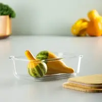 VETTA Контейнер для продуктов 600мл, крышка бамбук, жаропрочное стекло