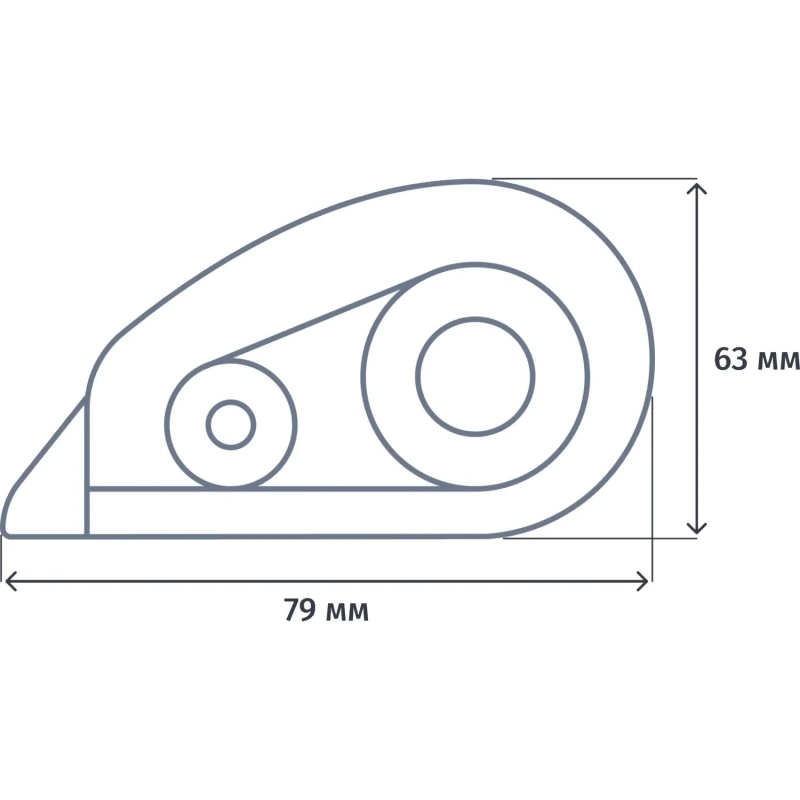 Клей-роллер ленточный Attache 8мм х 8м синий прозрачный корпус TG-G542