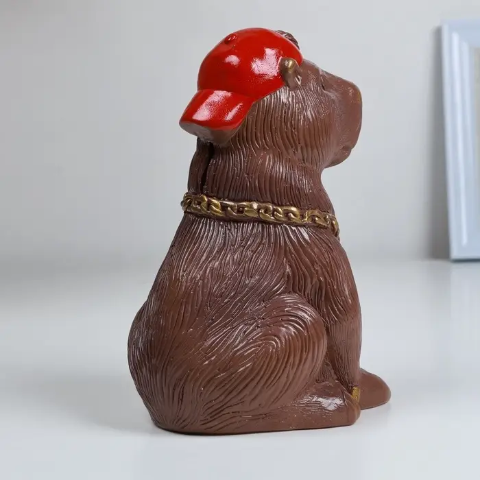 Копилка для денег &laquo;Капибара в кепке&raquo;, гипс, коричневый, 22 см