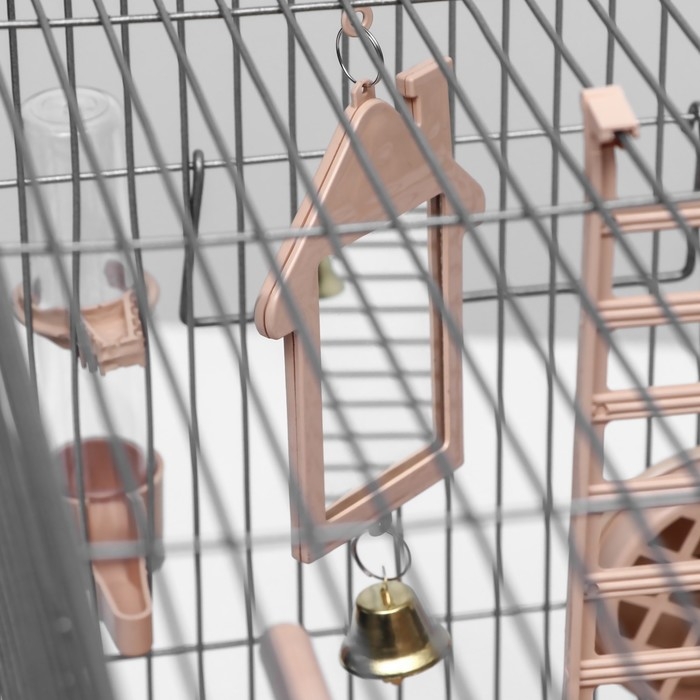 Клетка для птиц Клетка для птиц "Пижон" №100, разборная, 42 х 30 х 37см (укомплект.) бежевая