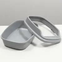 Туалет Айша M с бортом 53&times;39&times;21 см серый FIX