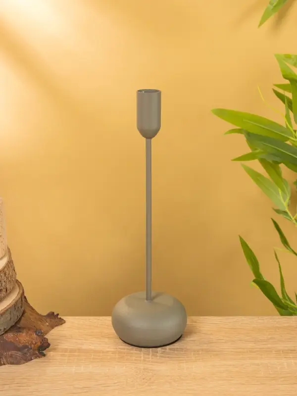 Подсвечник на 1 свечу текстурный  Подсвечник на 1 свечу текстурный "Графитовый" 8х8х25,5 см