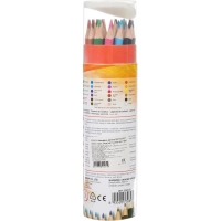Карандаши цветные Deli EC00327 ColoRun 3-гран. 24цв/наб точилка карт.тубус