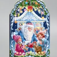 Подарочная коробка новогодняя «Новогодняя карусель», фигурная, 160×75×260 см